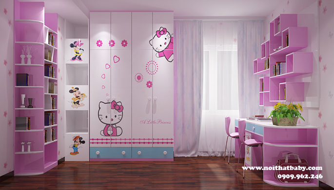 Tủ áo trẻ em Hello Kitty